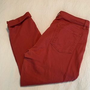 LOFT 5 pocket jeans in dusty/rose/rust shade